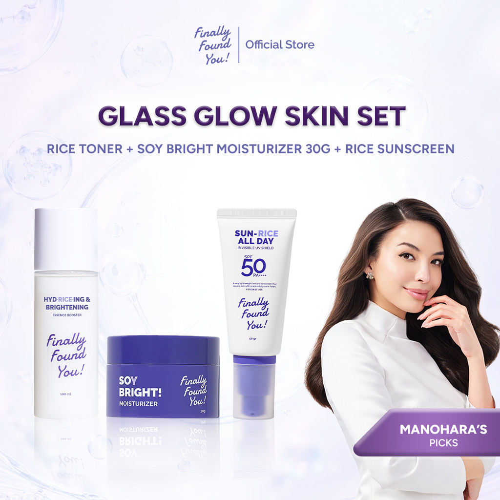 [Manohara's Pick] GLASS GLOW SKIN SET Finally Found You! HYDRICEING & BRIGHTENING Essence Booster + 