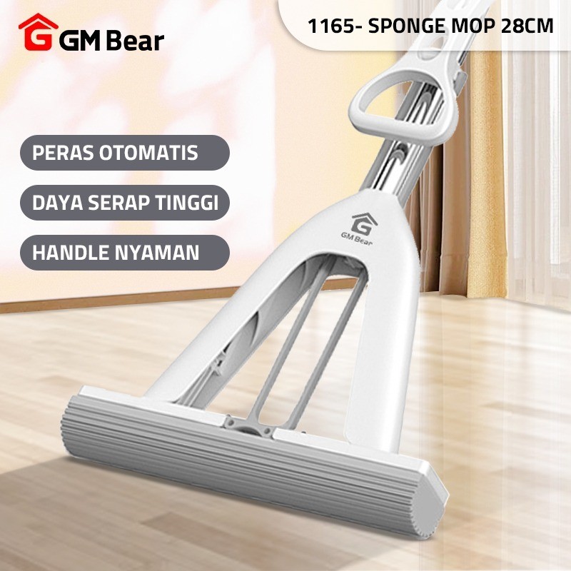 GM Bear Alat Pel Lantai Spons 1165 AF - Sponge Mop 28cm Alat Pel Lantai Karet Praktis