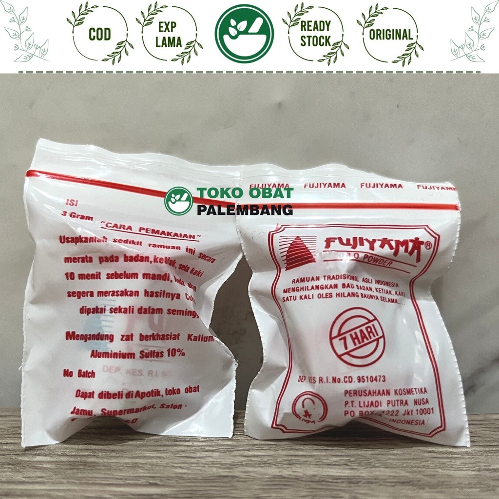 BEDAK FUJIYAMA B O POWDER BAU BADAN KETIAK KAKI FUJI YAMA  POWDER 7HARI FUJIYAMA POWDER