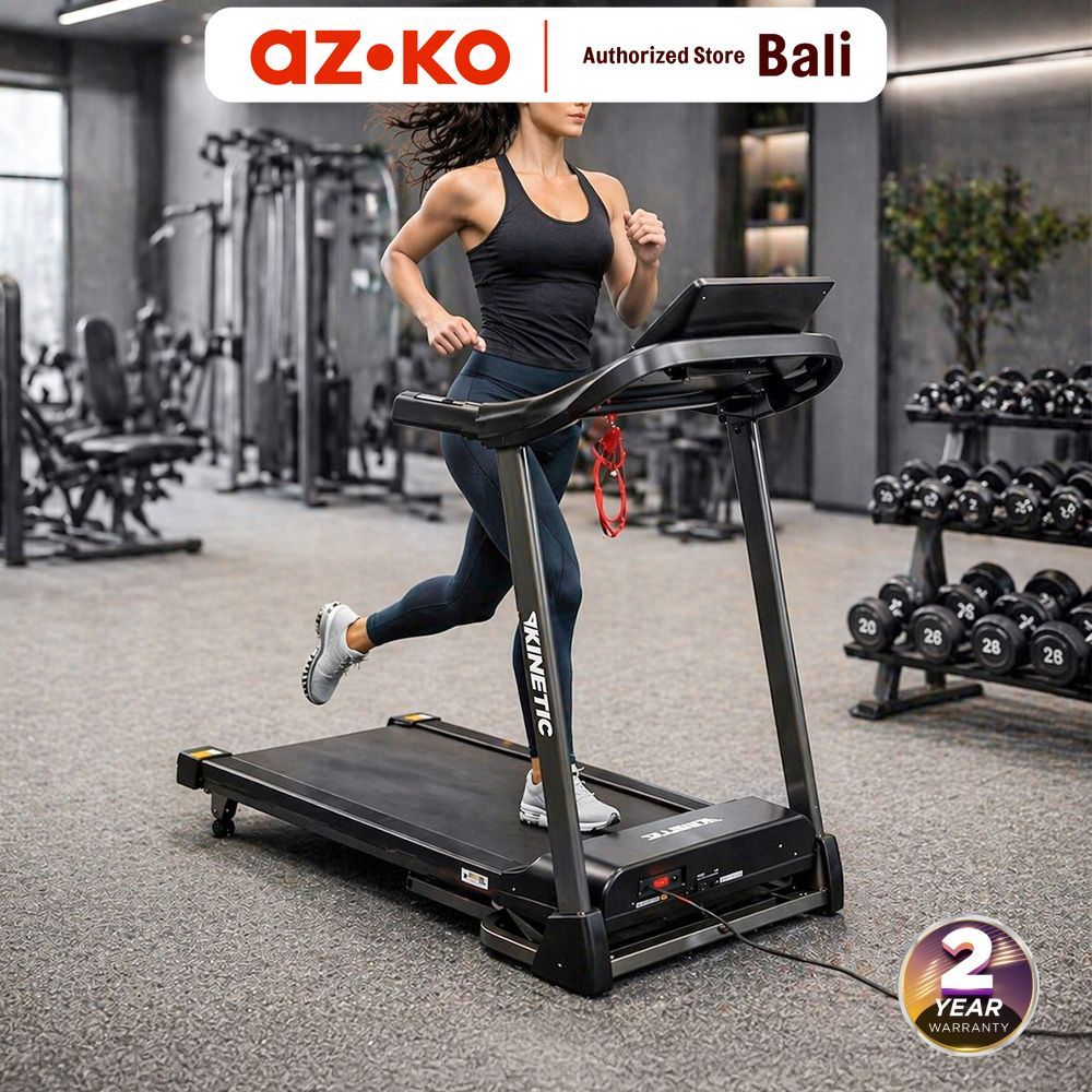 AZKO Kinetic Motorized Smart Treadmill 1.25 Hp 12p Alat Fitnes Olahraga Lari Peralatan Fitness Perle