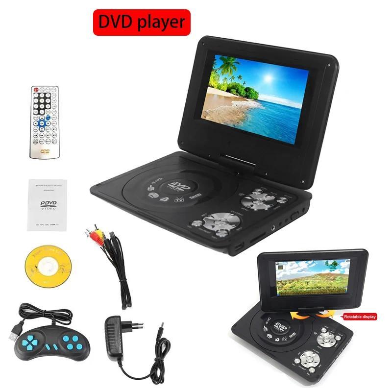 Portable 78inch DVD Player 169 Widescreen 270° Rotatable LCD Screen CD Player with Remote Control Ga