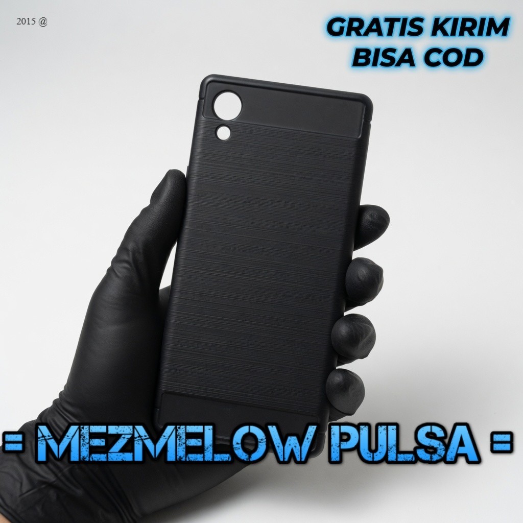 Softcase TPU Softcase Fiber Carbon Case Casing Caseng Sony Xperia XA1 biasa