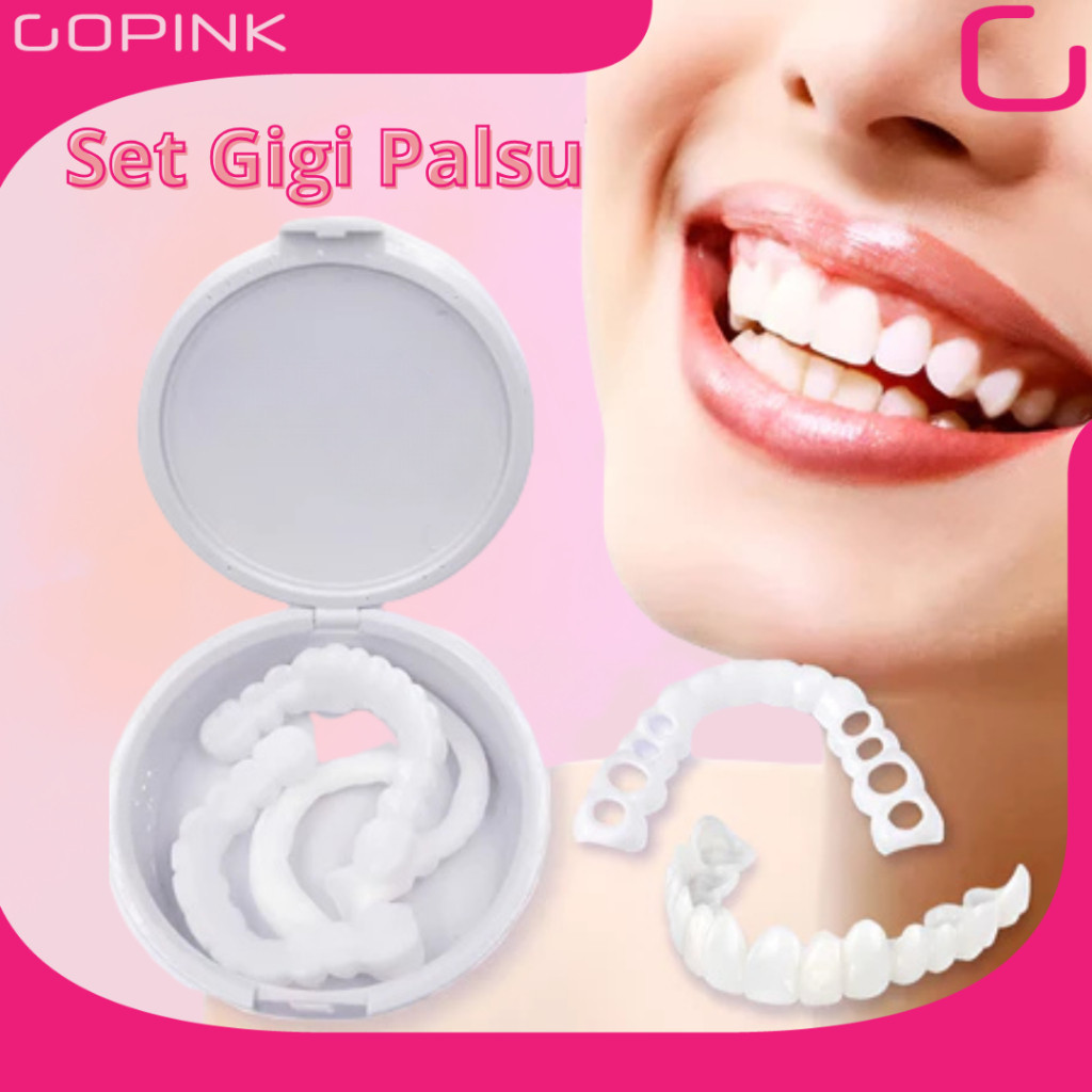 New Sally Promo MUrah  Set Gigi Palsu Atas Bawah Pelindung Gigi Lepas Gigi Palsu Awet & Kuat XX150 ~