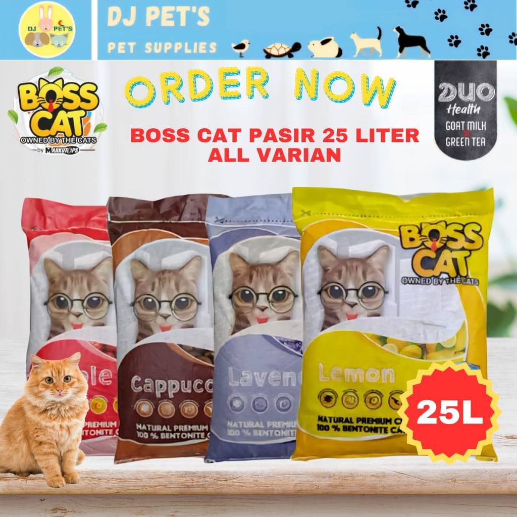 BOSS CAT By Markotops Pasir Kucing 25 Liter  | Pasir Gumpal Wangi 25 L / 20 kg | Boss Cat 25 liter