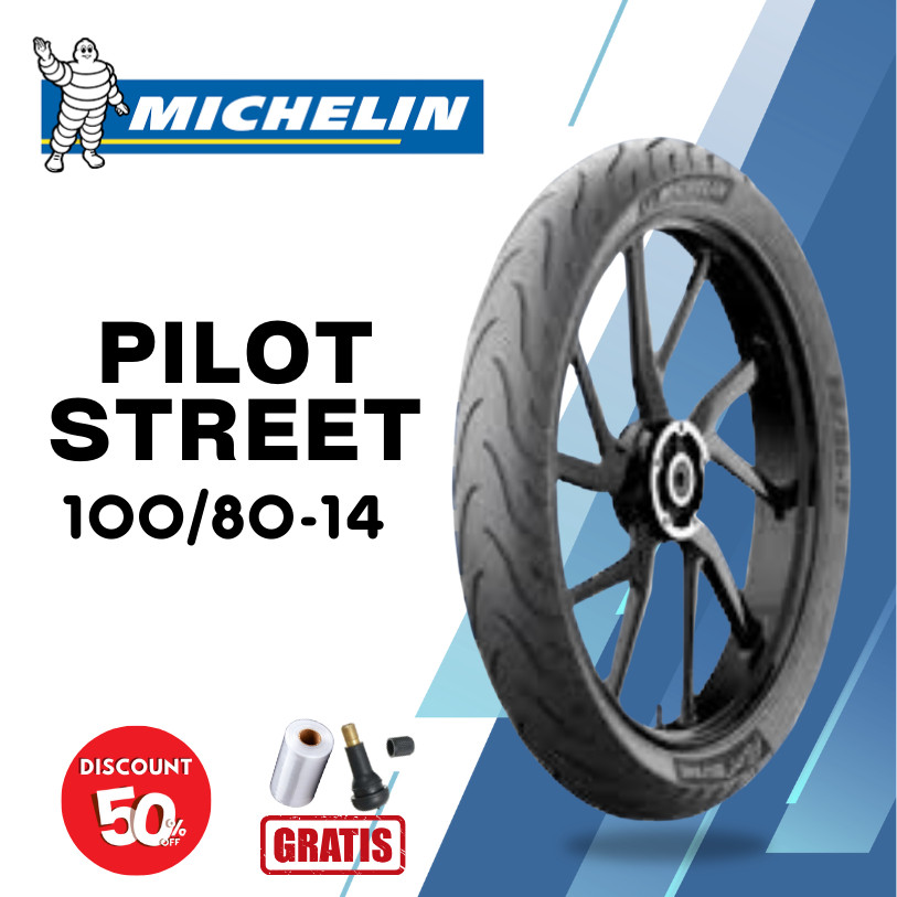Ban Motor Matic MICHELIN PILOT STREET 100/80 Ring 14 Tubeless