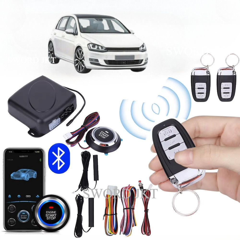 Sistem Keyless Entry Mobil PKE Push Start Engine Remote Start Stop Anti Maling Otomatis Smart Key 43