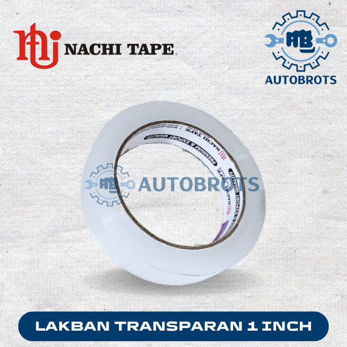 Nachi OPP Tape Lakban Packing Transparan 1 Inch (24mm) X 90 Yard