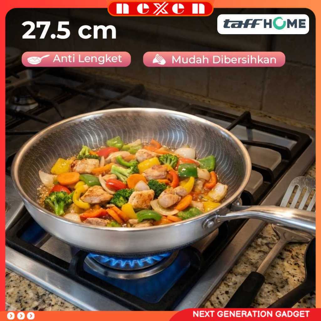 Wajan Penggorengan Frying Pan Stainless Steel Anti Lengket - 316