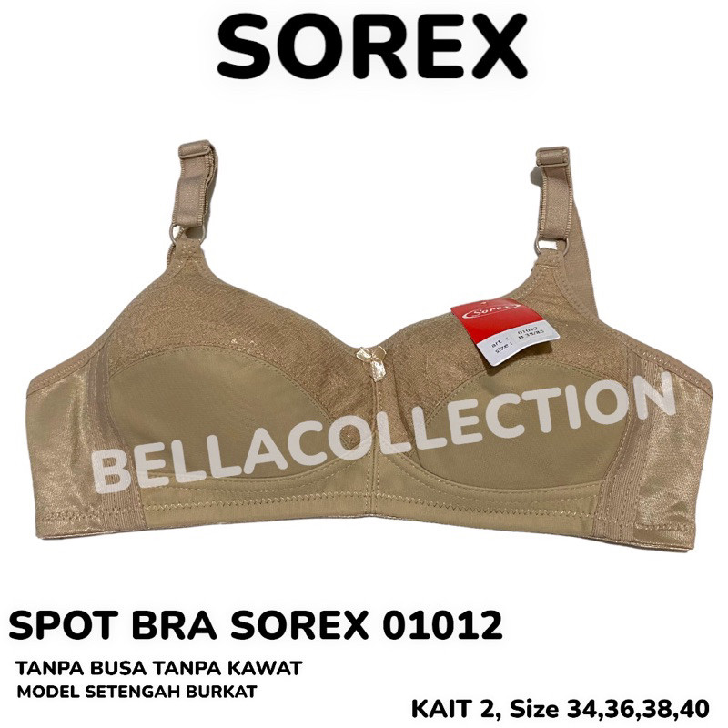 FURIBOMBA Bra  Sorex  01012 Bh Sorex Tanpa Busa Tanpa Kawat Model Burkat,Setengah Burkat