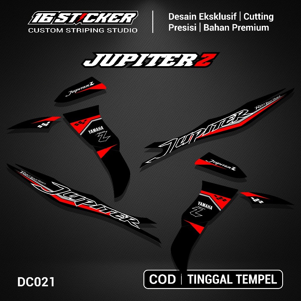 Striping Variasi Yamaha Jupiter Z Burhan - Racing / Sticker List Variasi Motor Jupiter Z Burhan