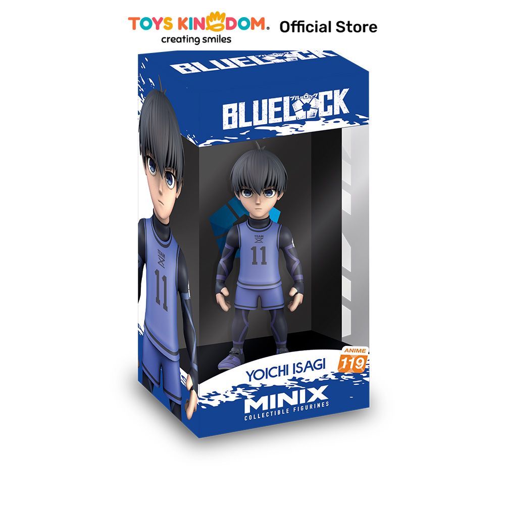 Minix Blue Lock Figure Yoichi Isagi 12 cm - Biru/Hitam Figur Miniatur Karakter Mainan Koleksi