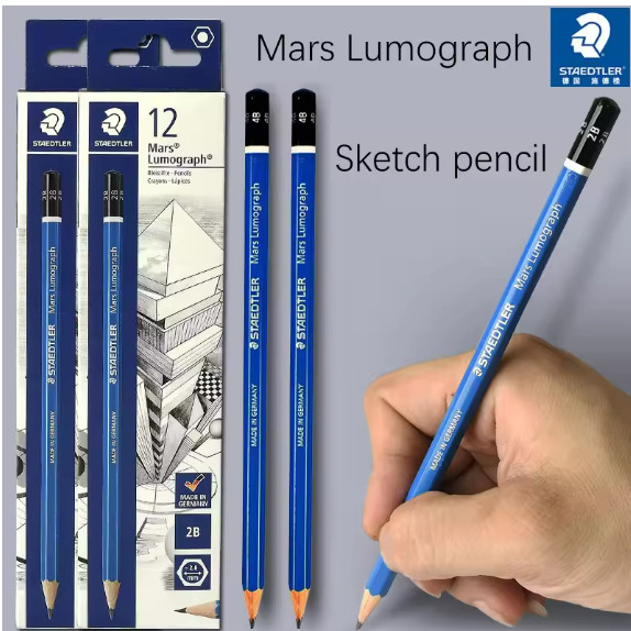 [ PAK ] Pensil Staedtler 2B ORIGINAL / Pensil Ujian / Pensil Stedler Komputer 2B 1 pak isi 12