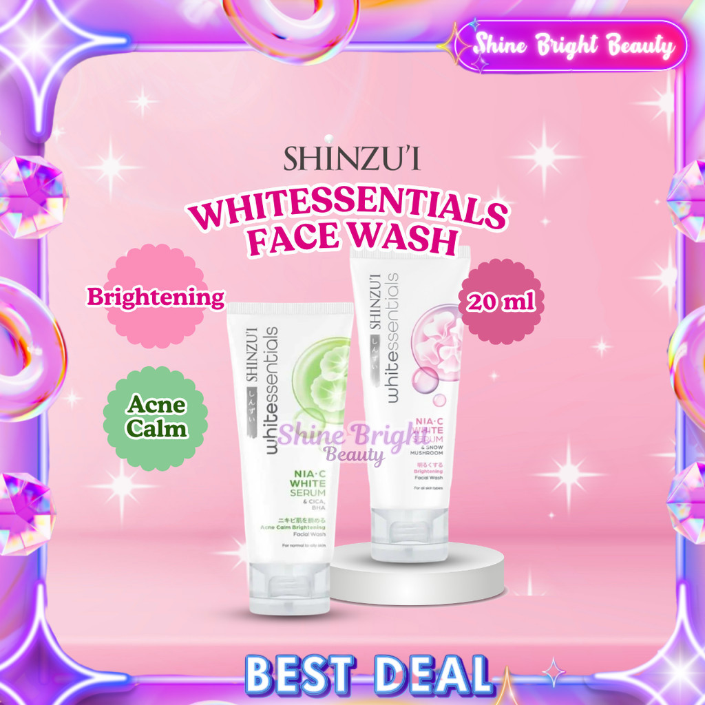 Shinzui WHITEssentials Double Brightening Facial Wash Snow Mushroom ACNE BRIGHTENING