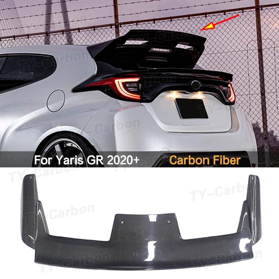 Hight Quality Car Rear spoiler For Toyota GR Yaris Real Carbon Fiber Rear Roof Spoiler Rear Wing K S
