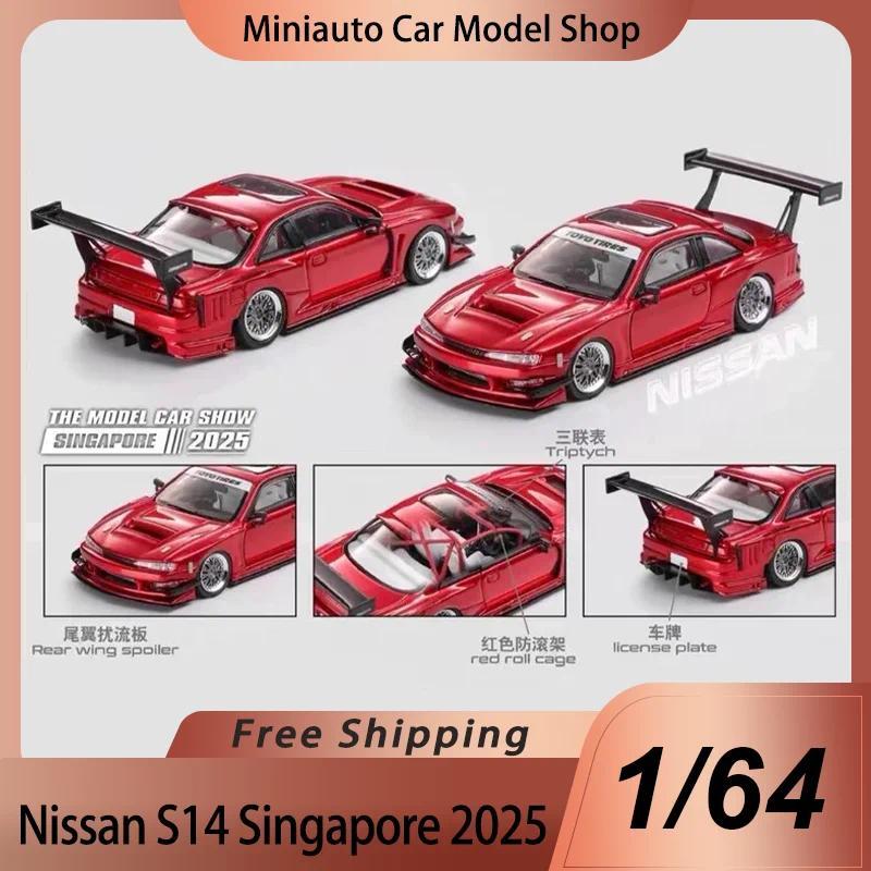 Two Week Shipment Mortal 1:64 Nissan S14 Singapore 2025 Edition Alloy Miniature Diecast Model Nissan