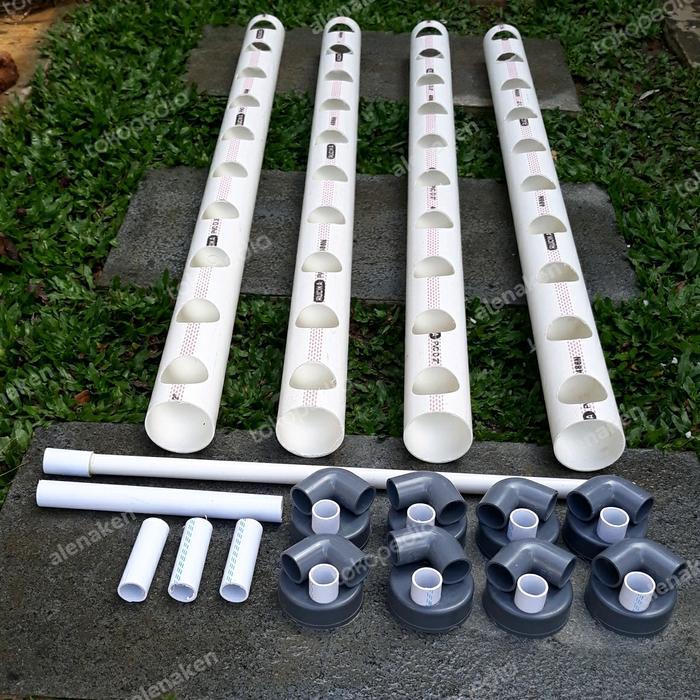 Pipa Hidroponik Set 2 Inchi NFT DFT - 4 Batang