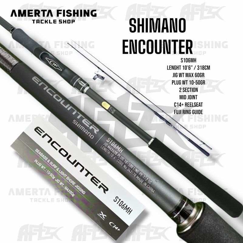 JORAN ENCOUNTER GARANSI RESMI SHIMANO 1 TAHUN / joran light shore jigging / seabass rod / surf rod