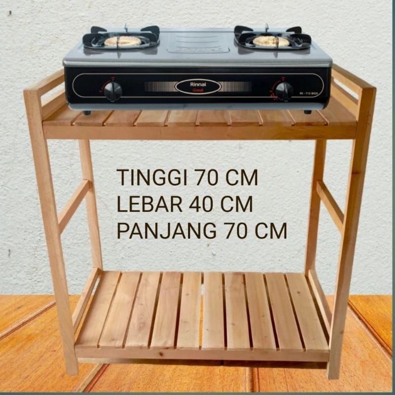Meja Kompor Gas 2 Tungku Rak Kompor gas Rak Susun Serbaguna