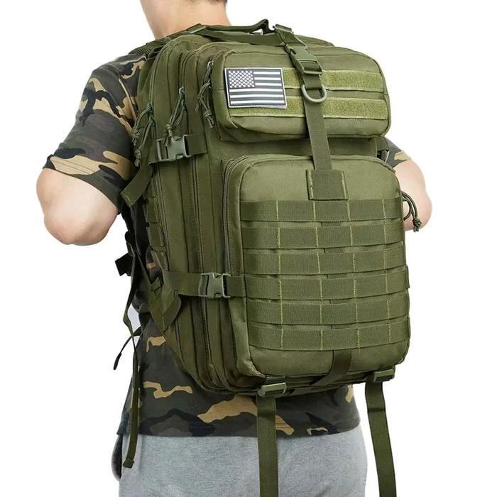 TAS RANSEL TACTICAL ARMY 915 TAS BAGPACK PUNGGUNG OUTDOOR MILITARY - HITAM, VARIAN