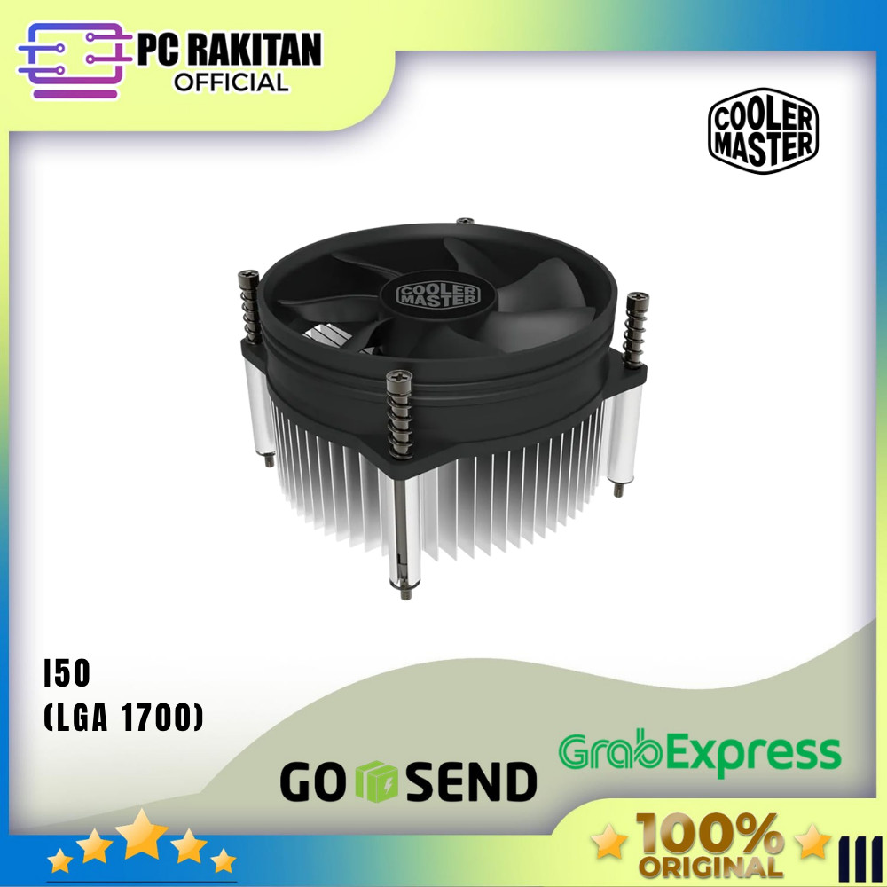 COOLER MASTER CPU AIR COOLER I50 LGA1700 (1X 92MM FAN) BLACK