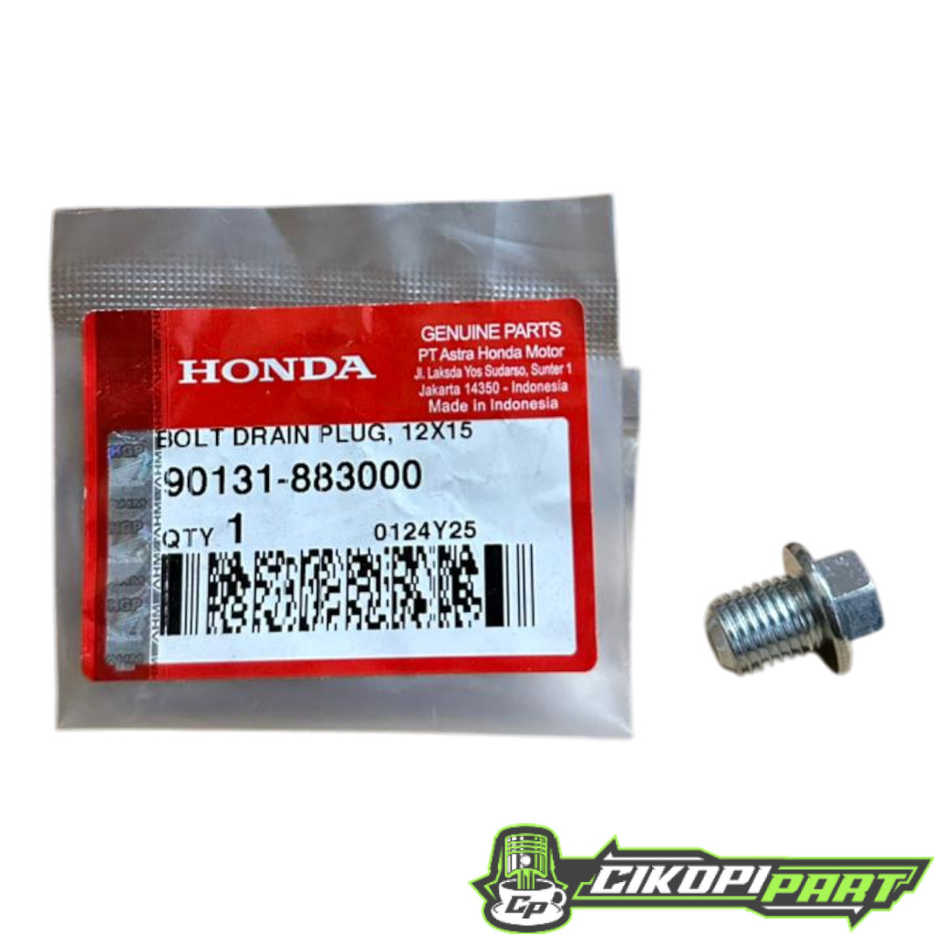 Baut Oli Bawah BeAT Vario 125 150 160 PCX ADV Scoopy Supra GTR CBR - Bolt Drain Plug 12x15 Honda 901