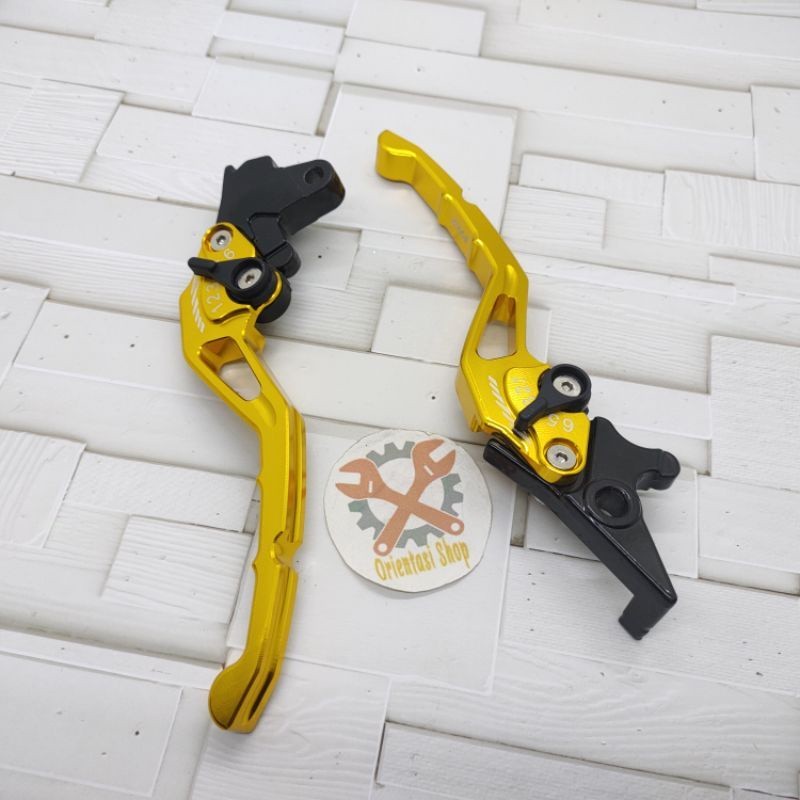 Promo Murah Handle sisik stelan cnc baet+ handgrip carbon+ selang rem depan 95cm+ kleman selang+ foo