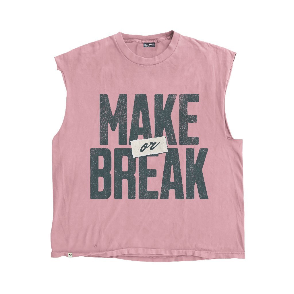 MAX COMPANY Tshirt Singlet Dusty Pink Break - Kaos Pria Tanpa Lengan Dusty Pink