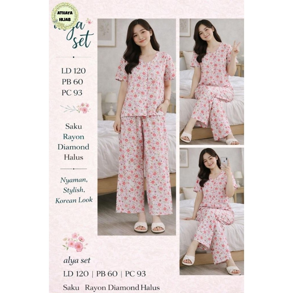 ada grup resselller taanyakan kke admin alya store ALYA SET  ATHAYA SETELAN HOME DRESS alya store