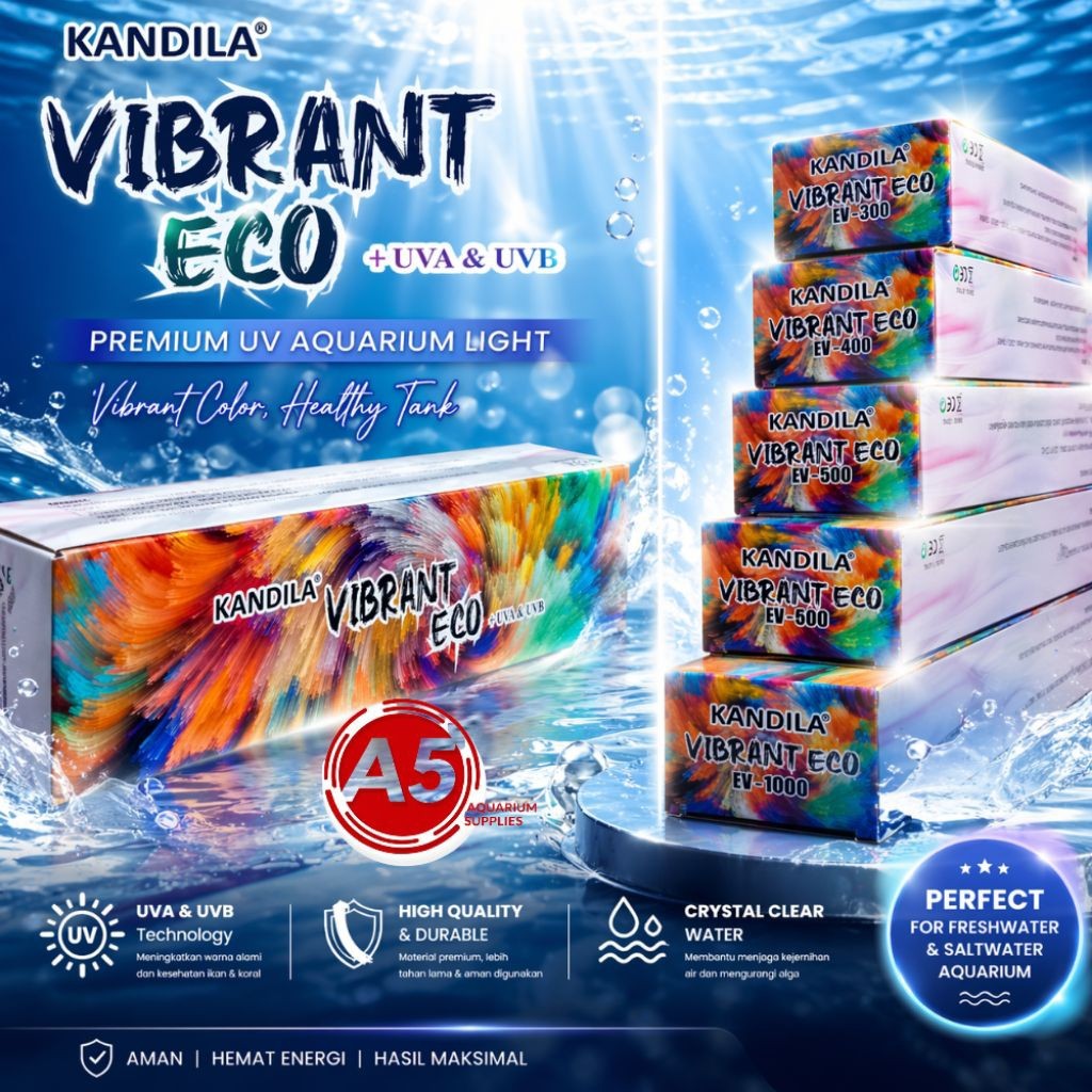 LAMPU KANDILA VIBRANT ECO EV 300 / EV 400 / EV 500 / EV 600 / EV 800 / EV 1000 + UVA & UVB LED ATAS 