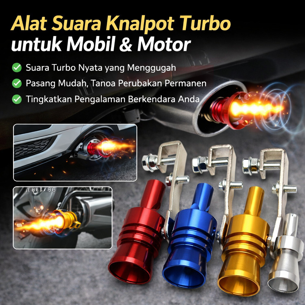 [Suara Turbo Nyata Dan Mudah Dipasang] Alat Suara Knalpot Mobil Motor Alat Peluit Generator Knalpot 