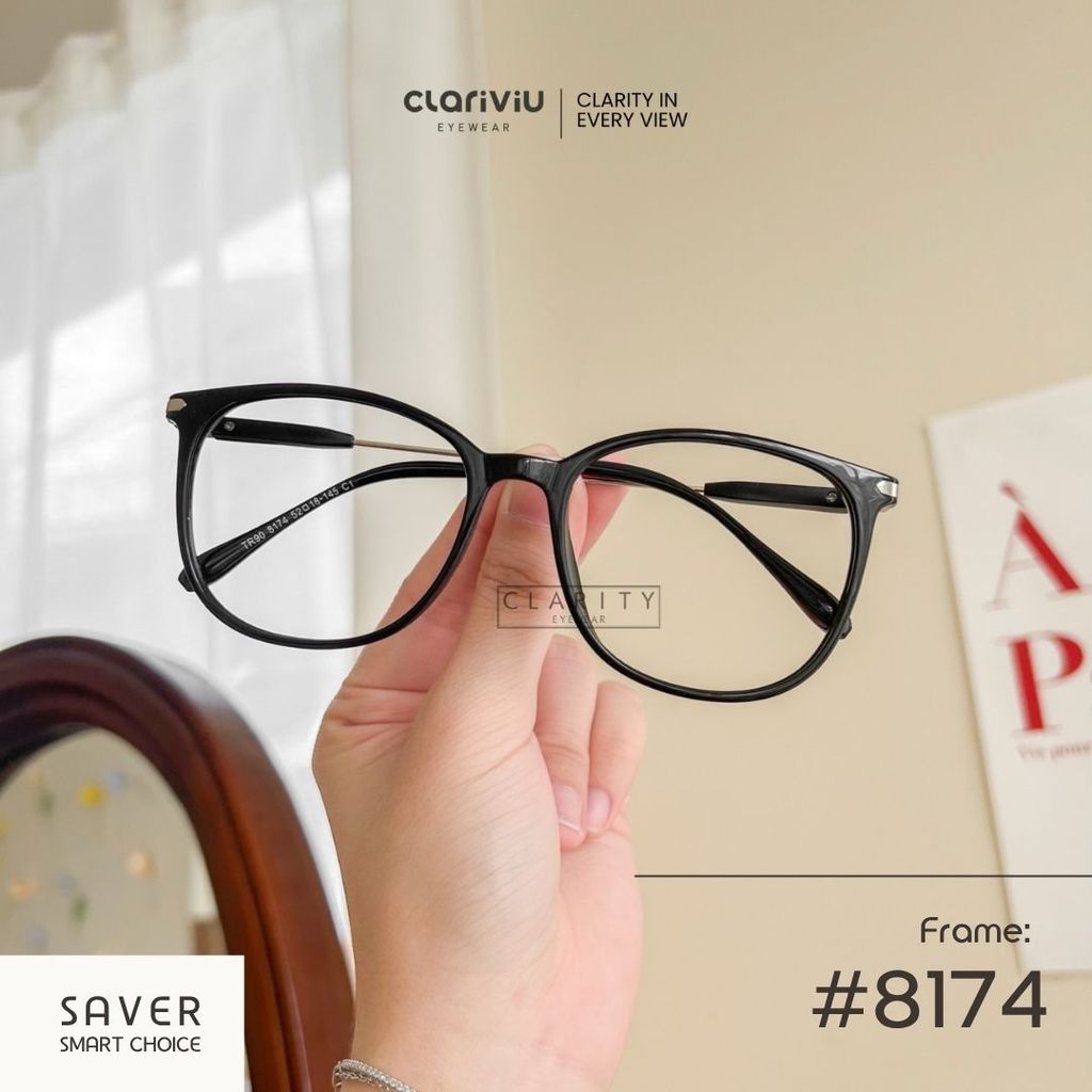 CLARIVIU #8174 Frame Kacamata Pria/Wanita Fashion