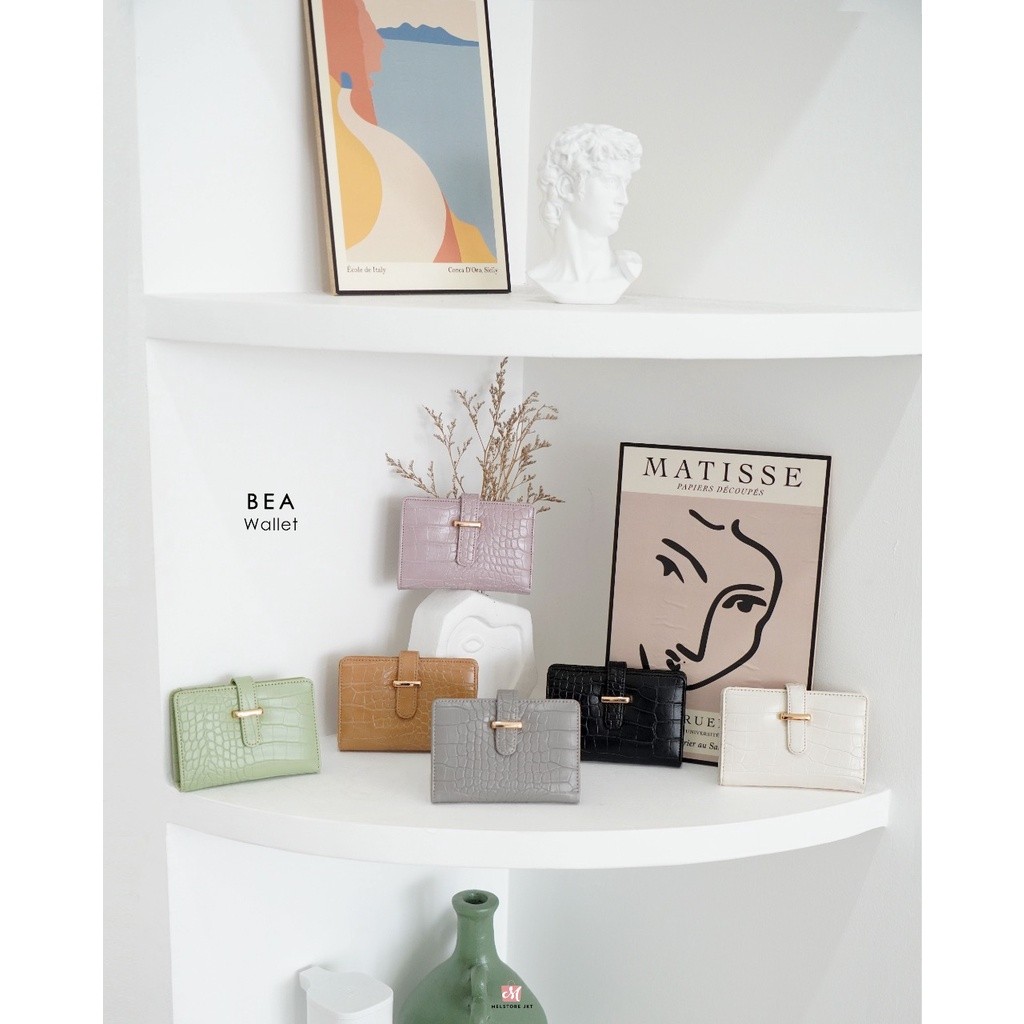 Damelia Melstore JKT Bea Wallet Dompet Wanita Croco Viral Dompet Koin & Kartu Lipat Fungsional