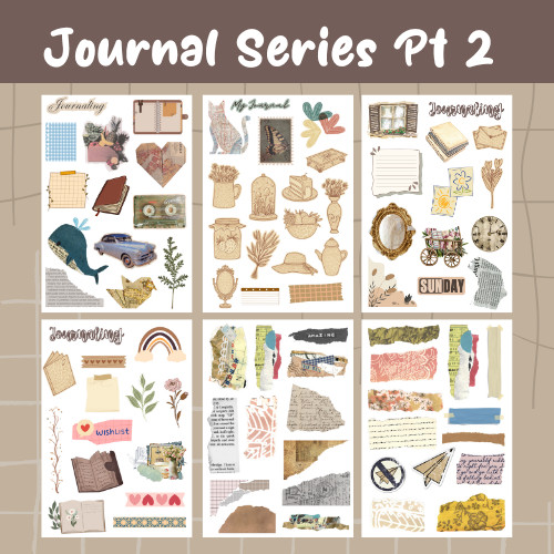 Journal Stickers | Stiker Untuk Journal Dan Scrapbook | Stiker Aesthetic