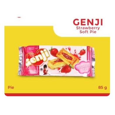 Monde Genji Strawberry Pie 85gr - Biskuit Puff Pastry Selai Stroberi