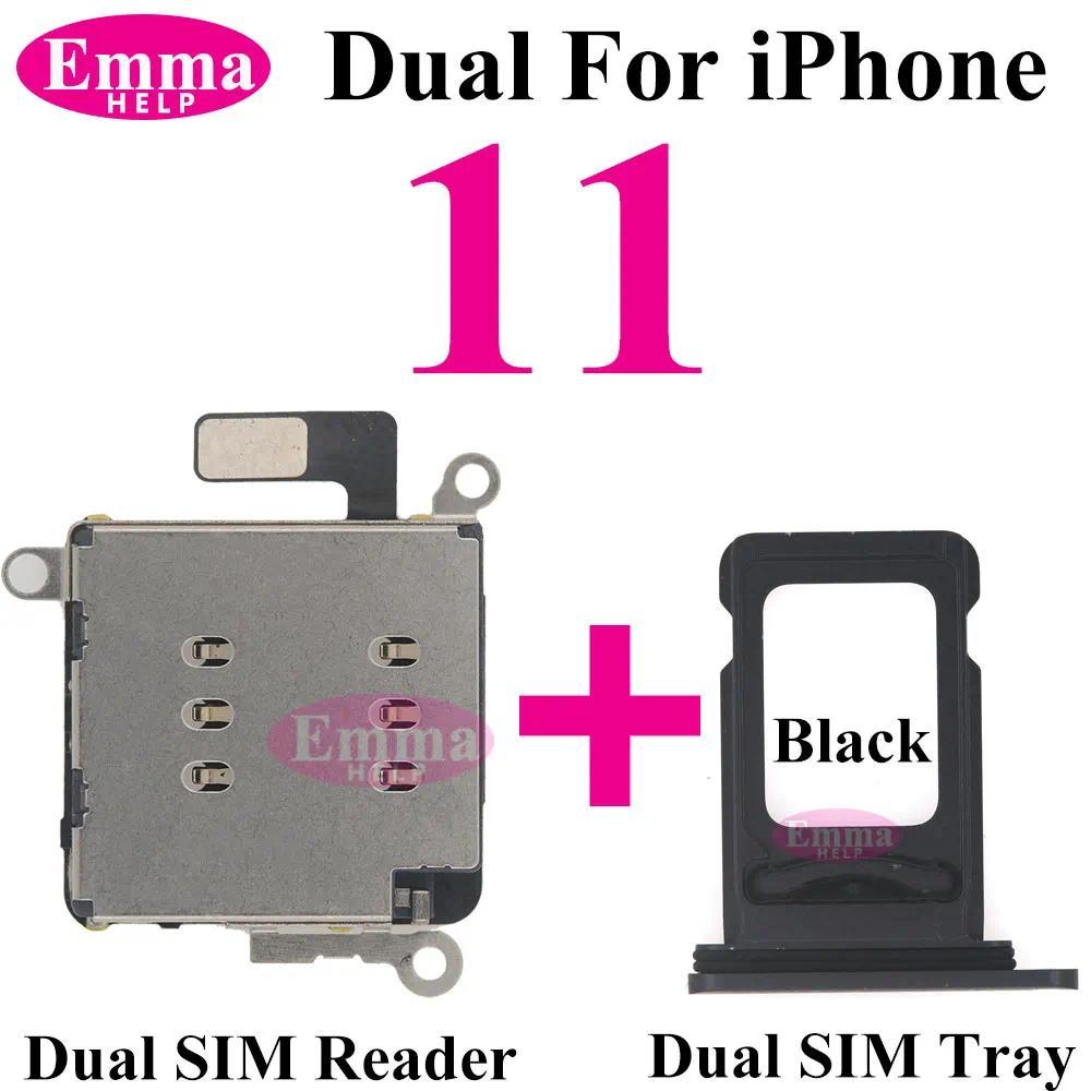 1set Dual Sim Card Reader Flex Cable for iPhone 13 14 Pro Max 15 16 Plus Dual Sim Tray Slot Nano Con