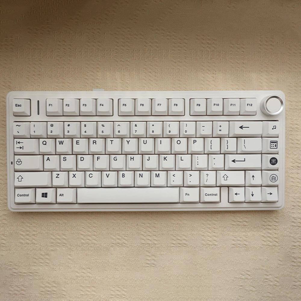 125 Keys PBT Black White Keycaps erry Profile For Gaming Meanical Keyboard Supplement 1.75U 2U Shift