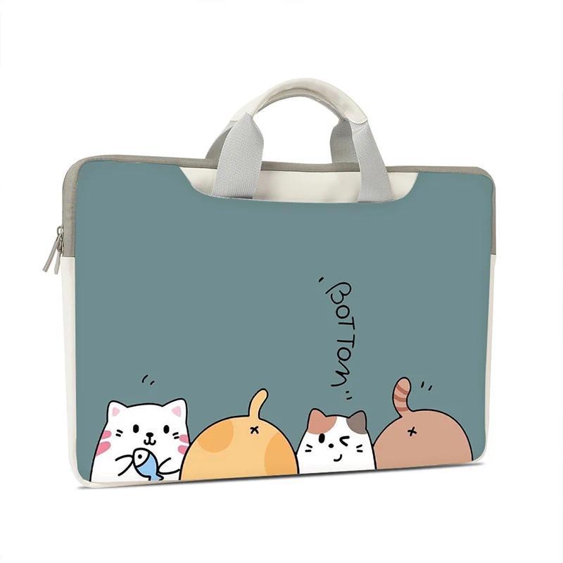 Laptop Bag Laptop Sleeve Case Multipurpose 13 14 15 17 in Cartoon Bag Computer Shockproof Hand Bag f