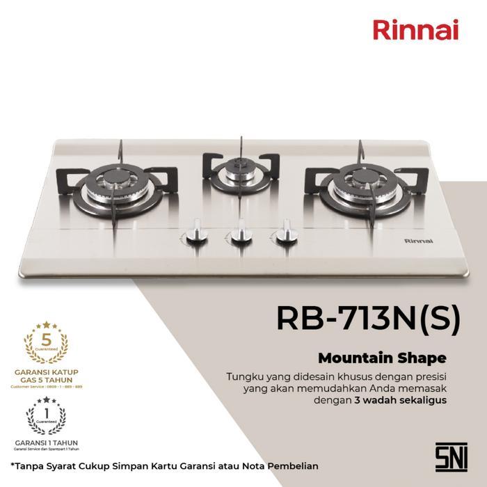 Kompor Tanam RINNAI RB-713NS Kompor Gas Tanam Stainless