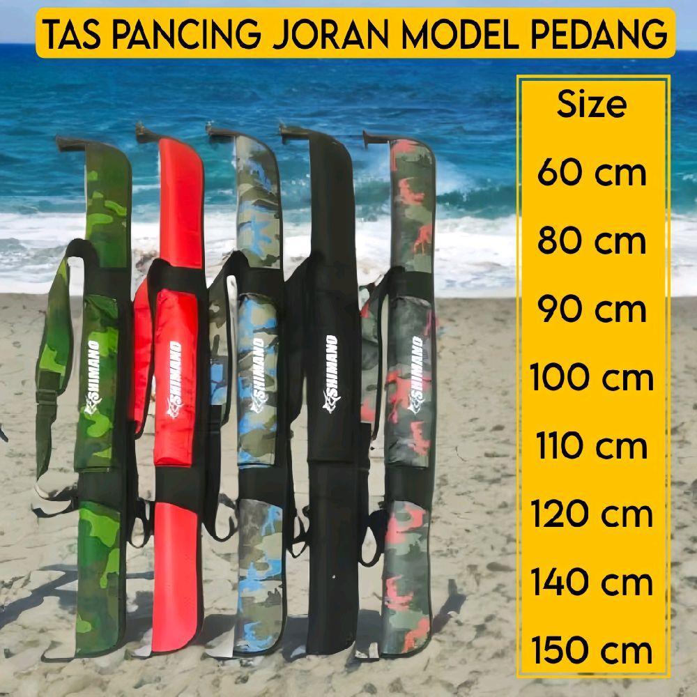 Shimano Tas Joran Pancing Hardcase Panjang 60-120 cm Bahan D300 Anti Air Kuat & Berkualitas Tali Sel
