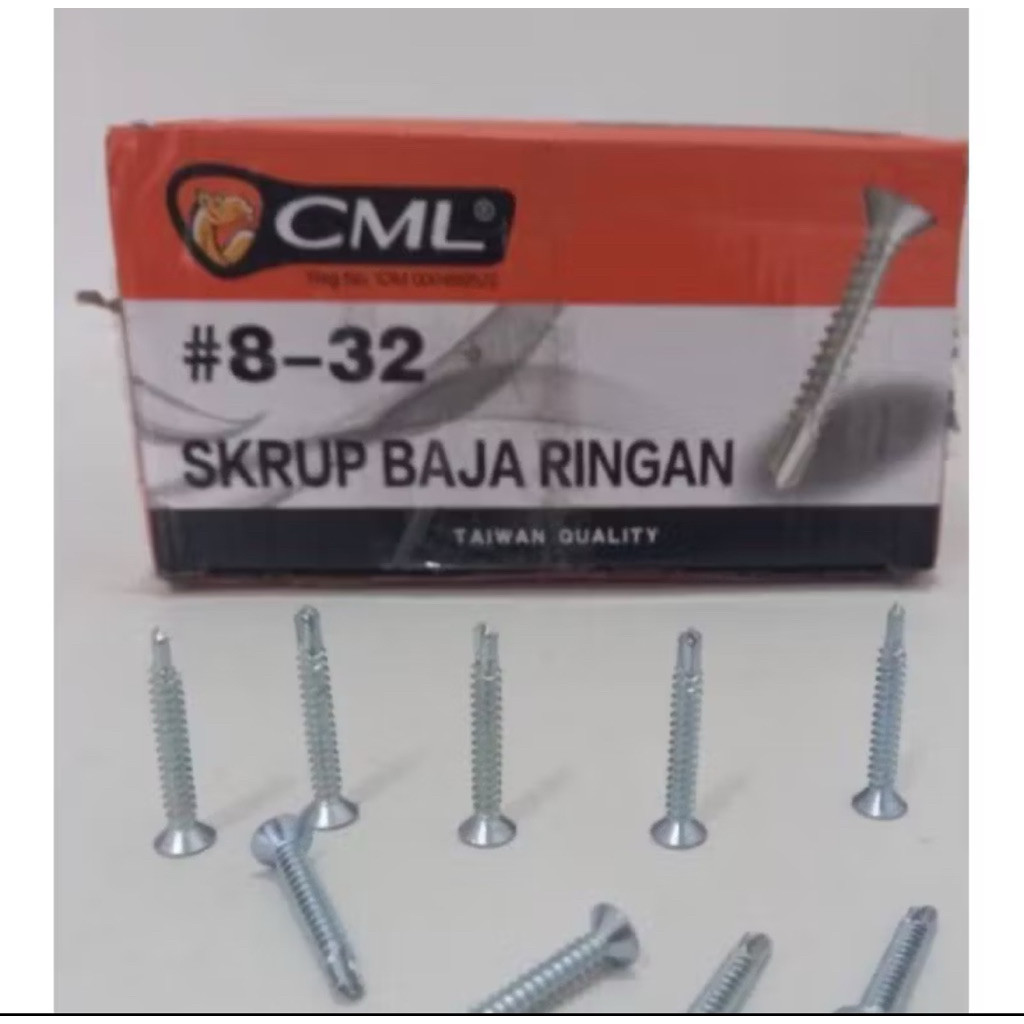 ( HARGA 1000 PCS 1 KOTAK ) Sekrup baja ringan CAMEL 8x32 (panjang 3,2cm) Baut baja ringan grc sds ( 