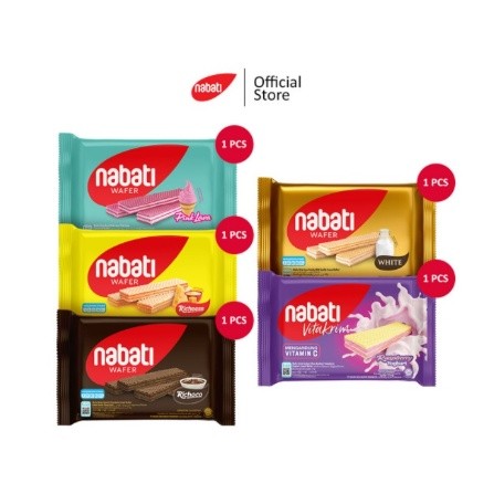 NABATI Wafer 37 gr Reguler Keju / Richoco / Pink Lava / Butter Caramel / Vitakrim Yogurt Rasberry / 