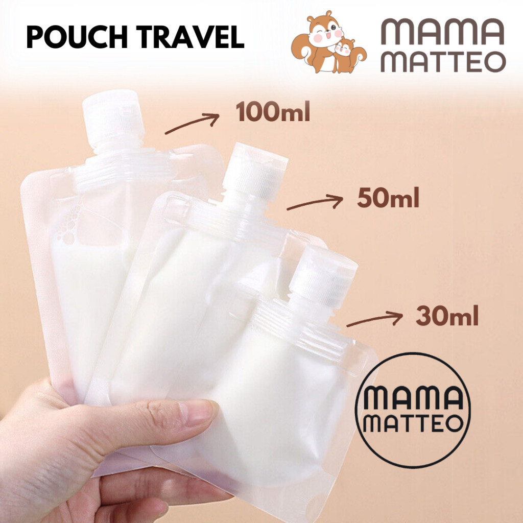Pouch Cairan Travel Refill / Botol Tempat Wadah Kemasan Kosong Liquid Shampo Sabun Body Lotion Isi U