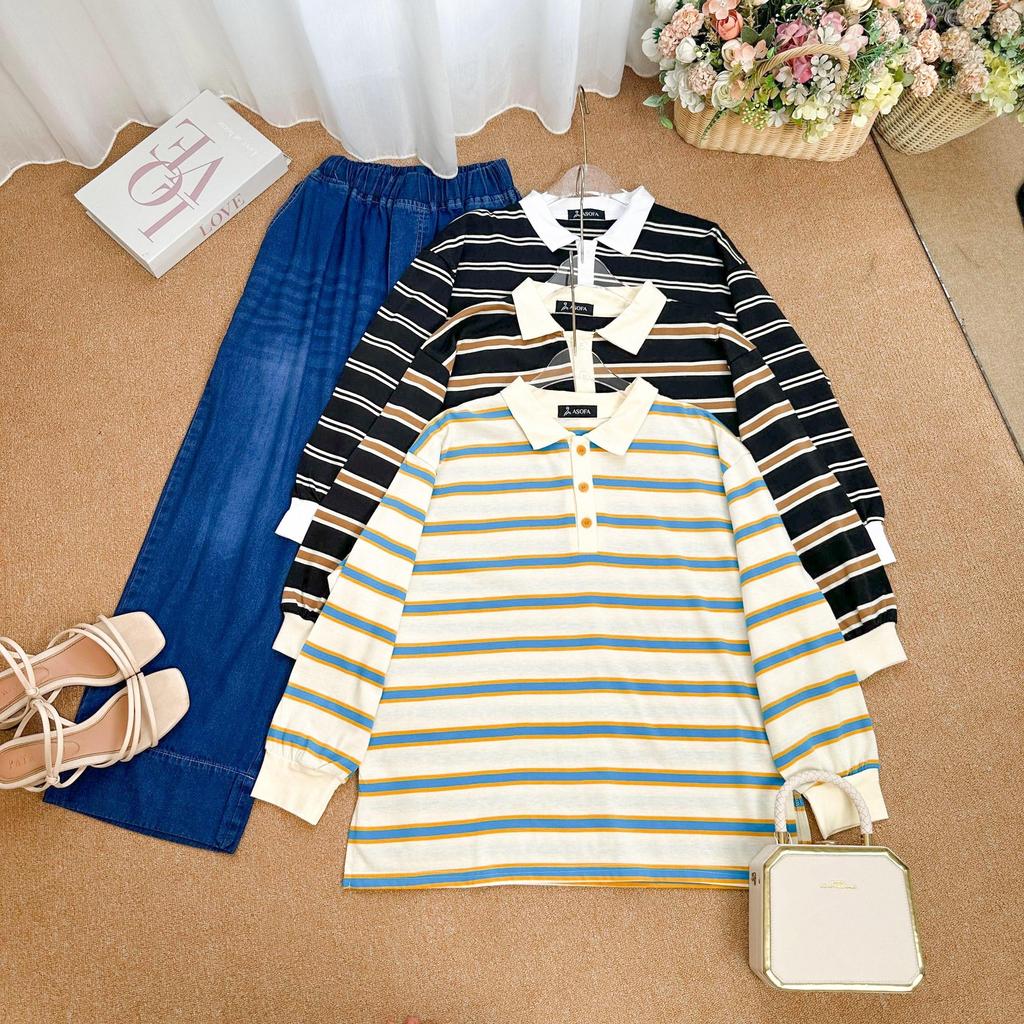 Asofa Chayra One Or Set Blouse Salur Mix Celana Jeans