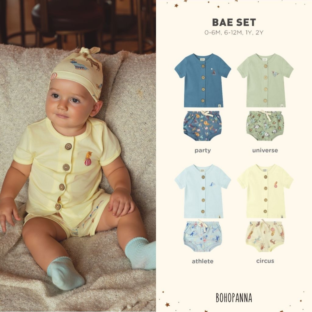 BOHOPANNA - BAE SET BOHOPANNA - SETELAN BAJU BAYI - BAJU ANAK BOHOSUMMER