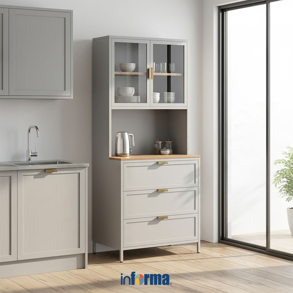 Informa Penny Kabinet Dapur Metal Lemari Dapur Kabinet Pantry Rak Kitchen Set Storage Masak
