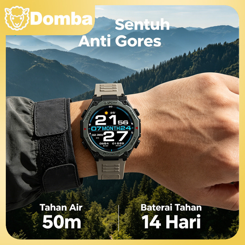 Jam Tangan Pintar GT6 Pro PulsarFit - Smartwatch Pria Minimalis Dengan Monitor Kesehatan & Olahraga,