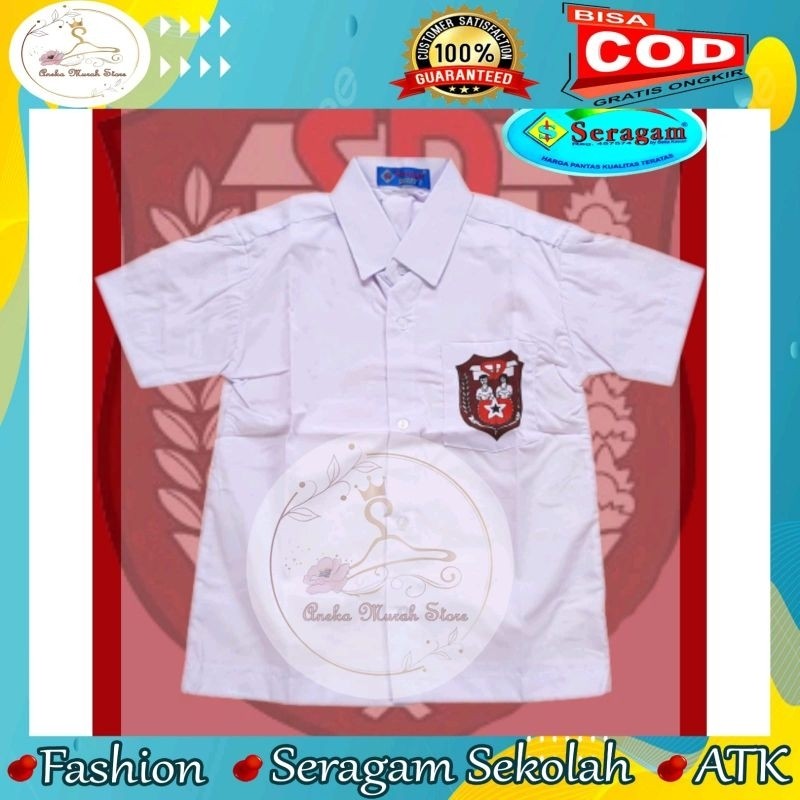 BLASFAS Baju Seragam Sekolah SD Lengan Pendek Merek Seragam Dan Winda Seragam