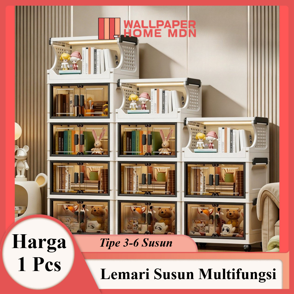WALLPAPER HOME - Lemari Plastik Susun Untuk Kamar  Serbaguna Lemari Lipat Multifungsi