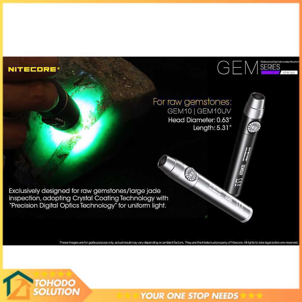 Nitecore GEM10UV Senter Indentifikasi Batu Mulia Gemstone Ultraviolet
