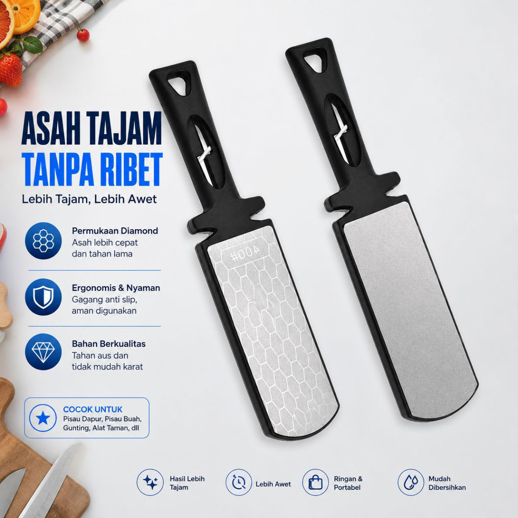 Pengasah Pisau 5 in 1 Double Side Diamond Sharpening Knife - B216L